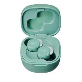 オーディオテクニカワイヤレスイヤホンアースグリーンBluetooth急速充電小型軽量サスティナブルATH-SQ1TWSTB