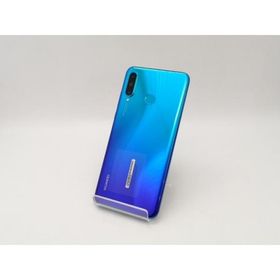 【中古】Huawei ymobile 【SIMフリー】 P30 lite ピーコックブルー MAR-LX2J【広島本通】保証期間１ヶ月【ランクC】