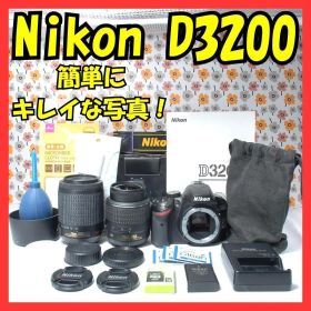 ❤Nikon D3200❤Wレンズセット❤付属品たくさん！❤スマホ転送OK❤