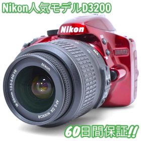 美品 Nikon D3200 赤 レンズセット #9633