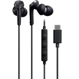 オーディオテクニカ ATH-CKS330C BK イヤホン 有線 1.2m マイク付き USB Type-C 重低音 カナル型 PC Windows Mac Android ブラック