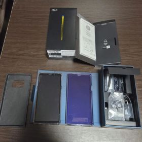 au Galaxy note9スマートフォン本体 フィルム、ケース2つ 箱付き