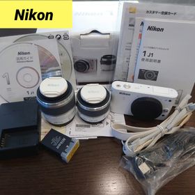 ニコン(Nikon)のNikon NIKON 1 J1 Wズームキット WHI…(ミラーレス一眼)