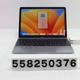 Apple MacBook Retina 12in 2017 A1534 スペースグレイ Core m3 7Y32 1.2GHz/8GB/256GB/WQXGA(2304x1440) カメラ不良【中古】【20260123】