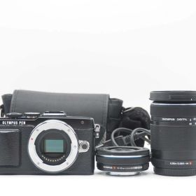 オリンパス Olympus Pen Lite E-PL7 Black EZ 14-42 40-150 Lens 23237 Shots [良品] #Z5943A
