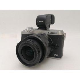 【中古】Canon EOS M6 EF-M 15-45 IS STM レンズキット シルバー【新宿2】保証期間１ヶ月【ランクC】
