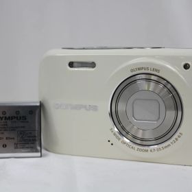 【返品保証】 オリンパス Olympus VH-210 14x ホワイト バッテリー付き コンパクトデジタルカメラ e6635
