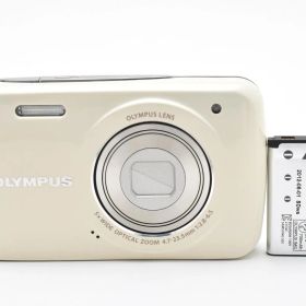 ■ ほぼ新品 ■ オリンパス OLYMPUS VH-210 ホワイト 《動作確認済・バッテリー付》 コンパクト デジタル カメラ #A0989