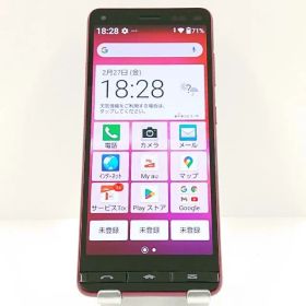 BASIO4 KYV47 au ワインレッド 送料無料 本体 c17649