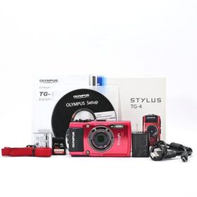 ＜良品＞OLYMPUS STYLUS TG-4 Tough レッド｜防水・耐衝撃(コンパクトデジタルカメラ)
