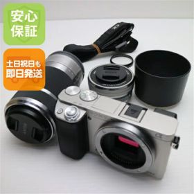 【中古】 美品 α6000 ILCE-6000Y ダブルズームレンズキット シルバー 安心保証 即日発送 ミラーレス一眼 SONY 本体 土日祝発送OK