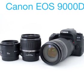 キャノン Canon EOS 9000D 標準＆望遠＆単焦点トリプルレンズセット