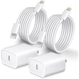 Vulendu iPhone 充電器 20W PD 急速充電 [2個セット・MFi認証・PSE認証済] USB C - Lightning ケーブル 2m付き2本 Type C スマホ充電器 電源アダプター タイプC アイフォン 純正品質 iPhone/i 1