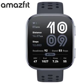 アマズフィット 腕時計 AMAZFIT スマートウォッチ ビップ6 BIP6 ユニセックス ブラック シリコン ベルト SP170074-C01 シンプル カジュアル アウトドア ランニング スポーツ 軽量 睡眠 健康管理 機能性 実用性 人気 おすすめ おしゃれ ブランド プレゼント ギフト 贈り物