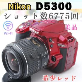 美品 Wi-Fi搭載 Nikon D5300 レッド スマホ転送 初心者向け