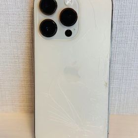 Apple iPhone 14 Pro ゴールド 背面割れ