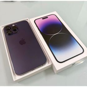 アップル(Apple)のiPhone 14Pro Max 128GB ディープパープル美品バッテリ94%(スマートフォン本体)