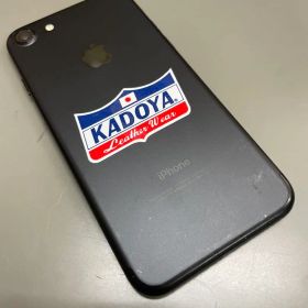 AppleアップルiPhoneアイホン7ブラックKADOYAステッカー付き 中古