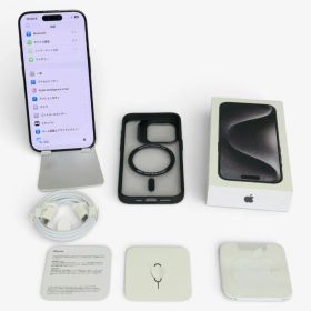 美品 SIMフリー iPhone 15 Pro 128GB ブラックチタニウム