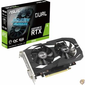 ASUS Dual NVIDIA GeForce RTX 3050 6GB OCエディション ゲーミンググラフィックスカード - PCIe 4.0 GDDR6メモリ HDMI 2.1 DisplayPort 1.4a 2スロットデザイン Axial-tech ファンデザイン 0dBテクノロジー スチールブラケット