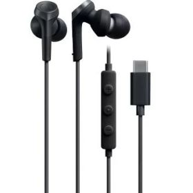 オーディオテクニカ ATH-CKS330C BK イヤホン 有線 1.2m マイク付き USB Type-C 重低音 カナル型 PC Windows Mac Android ブラック