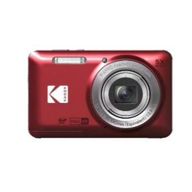 デジカメ Kodak コンパクトデジタルカメラ PIXPRO FZ55 レッド 光学5倍ズーム 充電式