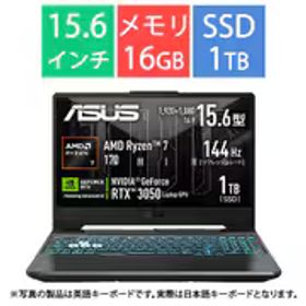 エイスース ASUS ゲーミングノートPC/TUF Gaming A15/15.6型/Ryzen 7 170/GeForce RTX 3050/メモリ 16GB/SSD 1TB/Windows 11 Home/グラファイトブラック FA506NCQ-R7R3050T