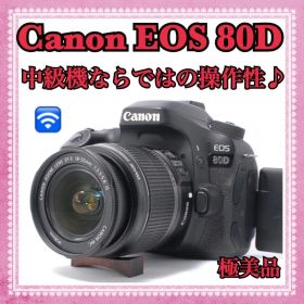 Canon EOS 80D 標準レンズセット✨Wi-Fi＆自撮りOK！おまけ付