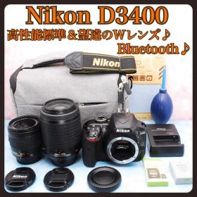 ニコン D3400☆一眼レフカメラ☆スマホ転送OK☆卒業式や入学式にピッタリ