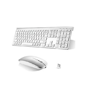 UrbanX Plug and Play Compact Rechargeable Wireless Bluetooth Full Size Keyboard and Mouse Combo for iPad Pro 12.9 (2020) Supports Windows, ma_並行輸入