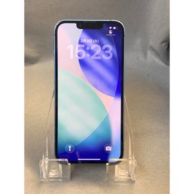 中古品 国内版 SIMフリー iPhone13 256GB ブルー色(スマートフォン本体)