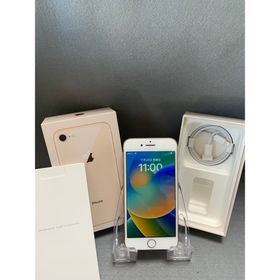 アップル(Apple)の美品 国内版 SIMフリー iPhone8 64GB ゴールド色(スマートフォン本体)