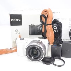 【元箱、保証書、ボディーケース付き】SONY ソニー α5000 パワーズームレンズキット ホワイト