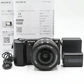 SONY ソニー ミラーレス一眼 α5000 パワーズームレンズキット ブラック ミラーレス一眼レフカメラ 【中古】