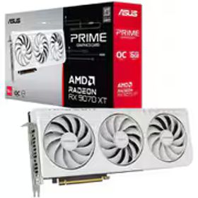 エイスース ASUS Prime Radeon RX 9070 XT White OC Edition 16GB GDDR6 グラフィックボード ホワイト PRIME-RX9070XT-O16G-WHITE