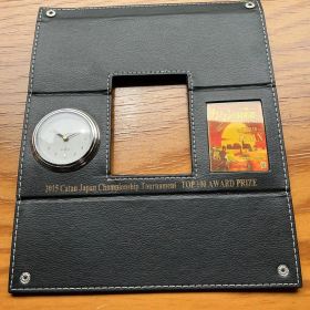 【希少・非売品】2015年カタン日本選手権記念品 時計付フォルダー