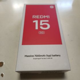 シャオミ(Xiaomi)の未使用品Xiaomi REDMI 15 5G A501XM ミッドナイトブラック(スマートフォン本体)