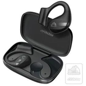 【在庫セール】ワイヤレスイヤホン Bluetooth HA-NP50T-BA オープンイヤー 耳をふさがない ながら聴き Victor マルチポイント 耳掛け 最大38時間再生 JVCケンウッド マイク付き ブラック ステッカー付