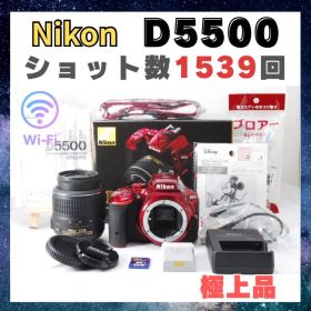 美品 Nikon D5500 ショット数極少 レッド スマホ転送 Wi-Fi搭載