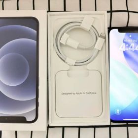 【美品】iPhone 12mini ブラック 128G UQ ガラスコーティング