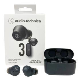 Audio Technica(オーディオテクニカ) SOLID BASS スタジオバス 完全ワイヤレスイヤホン ノイズキャンセリング ATH-CKS30TW ブラック 家電/028