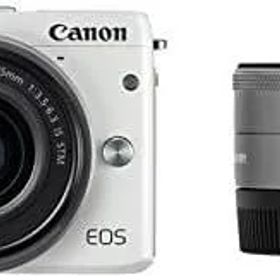 【中古】Canon ミラーレス一眼カメラ EOS M3 ダブルレンズキット(ホワイト) EF-M15-45mm F3.5-6.3 IS STM EF-M22mm F2 STM 付属 EOSM3WH-WLK2当店保証30日間 人気モデル 高画質 売れ筋