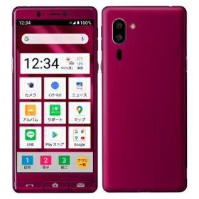 【SIMロック解除済】Softbank シンプルスマホ5 A001SH ワインレッド SHARP 当社3ヶ月間保証 中古 イオシス