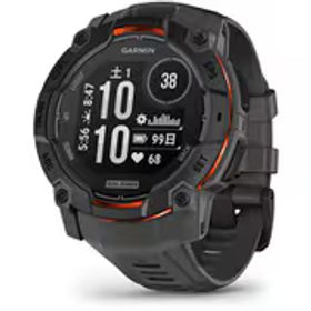 ガーミン GARMIN Instinct 3 Dual Power （インスティンクト スリー デュアル パワー）50mm Black / Charcoal （ブラック/チャコール）シリコンバンド Suica対応 タフネスGPSスマートウォッチ 010-02935-30