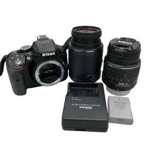 186000 動作確認済み Nikon ニコン デジタル一眼レフカメラ ダブルズームキット D5300 ブラック
