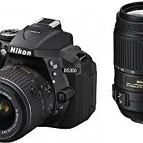 Nikon デジタル一眼レフカメラ D5300 ダブルズームキット ブラック 2400万画素 3.2型液晶 D5300WZBK