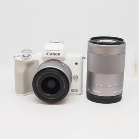 キヤノン(Canon)の【中古】(キヤノン) Canon EOS KISS M2 ダブルズームキツト ホワイト(コンパクトデジタルカメラ)