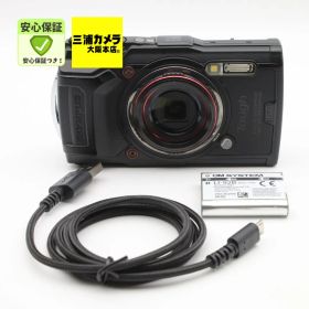 【極上品】 OLYMPUS Tough TG-6 ブラック 1200万画素CMOS F2.0 15m 防水 100kgf耐荷重 GPS 内蔵Wi-Fi デジタルカメラ #06102112
