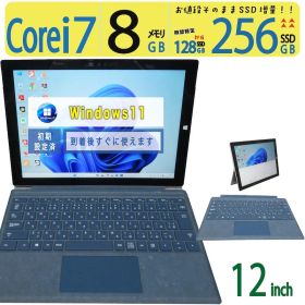 【2in1タッチパネル】◆ Microsoft Surface Pro 3 1631 / 12型 /高速 Core i7 / 256GB SSD / 8GB /最新 Windows 11 Pro / Office