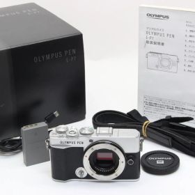 B+ (並品) OLYMPUS オリンパス PEN E-P7 ボディ シルバー ショット数7121回 初期不良返品無料 2-185